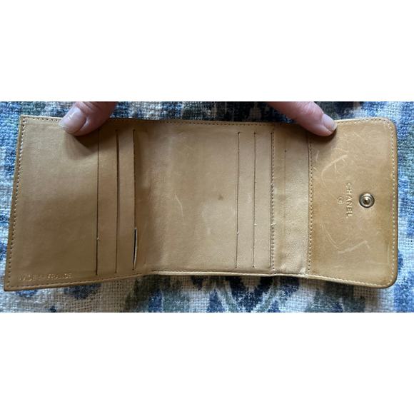 Chanel Beige Caviar CC Logo Trifold Compact Wallet - Picture 6 of 11